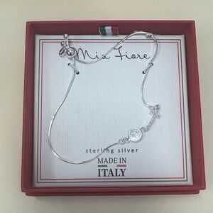 MIA FIORE Made in Italy Sterling Silver Cross and Medal Bolo Bracelet NIB $75